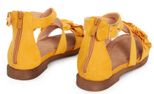 Load image into Gallery viewer, Ladies Open Summer Flower Comfortable Toe Shoes - Yellow