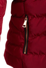 Load image into Gallery viewer, Shelikes Womens Faux Fur Hooded Zip Up Jacket - Wine