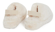 Load image into Gallery viewer, Womens Fluffy Faux Fur Peep Toe Slipper - Beige