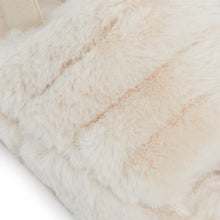 Load image into Gallery viewer, Womens Fluffy Faux Fur Peep Toe Slipper - Beige