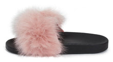 Load image into Gallery viewer, Womens Fur Summer Fluffy Sliders Flip Flops - Pink