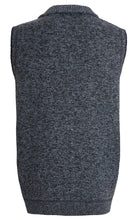 Load image into Gallery viewer, Mens Zip Up Knitted Bonded Fur Line Warm Sleeveless Vest - Black