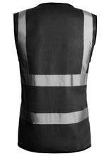 Load image into Gallery viewer, Hi Vis High Visibility Waistcoat Vest 2 Band - Black