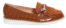 Load image into Gallery viewer, Ladies Flat Casual Tassle Loafers Buckle Pumps Shoes - Camel