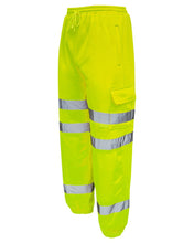 Load image into Gallery viewer, Mens Hi Vis Viz Combat Trousers Workwear Jogging Bottoms - Yellow