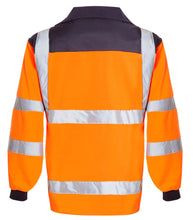 Load image into Gallery viewer, Mens Hi Vis Heavyweight Fleece Full Zip Anti Pilling Workwear Jacket - Orange/Navy