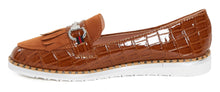 Load image into Gallery viewer, Ladies Flat Casual Tassle Loafers Buckle Pumps Shoes - Camel