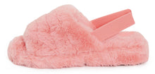 Load image into Gallery viewer, Womens Fluffy Faux Fur Peep Toe Slipper - Pink