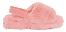 Load image into Gallery viewer, Womens Fluffy Faux Fur Peep Toe Slipper - Pink