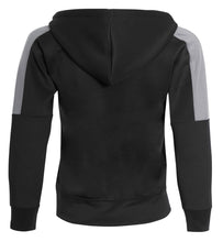 Load image into Gallery viewer, Unisex Panel Tracksuit Hooded Jogging Full Zip Suit Jog Suit - Black