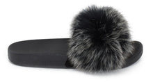 Load image into Gallery viewer, Womens Fur Summer Fluffy Sliders Flip Flops - Taupe