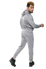 Load image into Gallery viewer, Mens Full Zip Hooded Skinny Fit Lightweight Tracksuit Set - Grey (AV20-015)