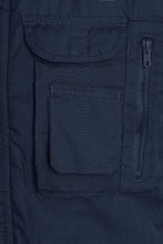 Load image into Gallery viewer, Mens Gilet Safari Multi Pocket Waistcoat - Navy