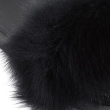 Load image into Gallery viewer, Womens Fur Summer Fluffy Sliders Flip Flops - Black