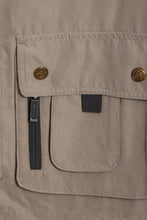 Load image into Gallery viewer, Mens Safari Hiking Fishing Walk Sleeveless Waistcoat Jacket - Feildman/Taupe