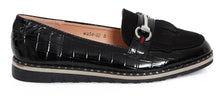 Load image into Gallery viewer, Ladies Flat Casual Tassle Loafers Buckle Pumps Shoes - Black