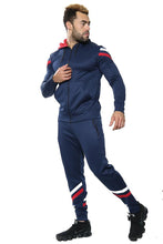Load image into Gallery viewer, Mens Full Zip Hooded Skinny Fit Lightweight Tracksuit Set - Navy (AV20-K)