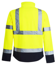 Load image into Gallery viewer, Hi Vis Viz Fleece Zipped Light Weight Two Tone Jacket - Yellow/Navy