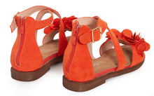 Load image into Gallery viewer, Ladies Open Summer Flower Comfortable Toe Shoes - Orange