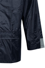 Load image into Gallery viewer, Mens Waterproof Hooded Mac Trench Short Jacket - Navy Short Jacket