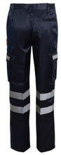 Load image into Gallery viewer, Mens Hi Vis Viz Workwear Safety Trousers Combat Bottoms - Navy
