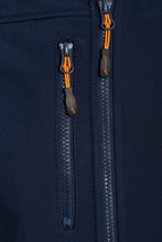 Load image into Gallery viewer, Hi Vis Softsheel Two Tone Zip Light Weight Fleece Zip Jacket - Navy