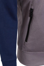 Load image into Gallery viewer, Unisex Block Contrast Panel Full Zip Hoodie Tracksuit - Grey/Black/Navy