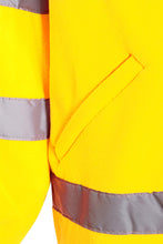 Load image into Gallery viewer, Mens Hi Vis Heavyweight Fleece Full Zip Anti Pilling Workwear Jacket - Yellow/Navy