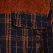 Load image into Gallery viewer, Mens Sherpa Fur Thermal Check Shirt Cord Padded Lumberjacket - Brown