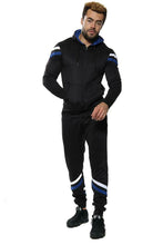 Load image into Gallery viewer, Mens Tracksuit Zip Up Hoodie Slim Fit Pants Set - Black (AV20-K)