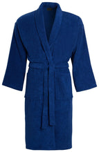 Load image into Gallery viewer, Unisex Luxury Egyptian Cotton Terry Towelling Gown - Royal Blue ( Shawl Collar Bath Robe )