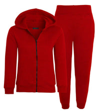 Load image into Gallery viewer, New Kids Fleece Hoodie Top & Bottoms Joggers Tracksuit Set - Red