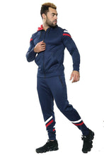 Load image into Gallery viewer, Mens Tracksuit Zip Up Hoodie Slim Fit Pants Set - Navy (AV20-K)