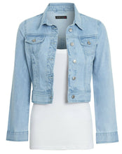 Load image into Gallery viewer, Shelikes Ladies Denim Crop Style Jacket - Bleach