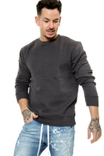 Load image into Gallery viewer, Mens Plain Casual Leisure Top Pullover - Charcoal