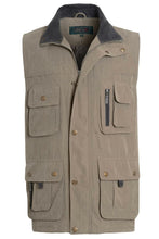 Load image into Gallery viewer, Mens Safari Hiking Fishing Walk Sleeveless Waistcoat Jacket - Feildman/Taupe
