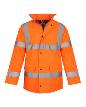 Load image into Gallery viewer, Hi Vis Parka Workwear Safety Hooded Jacket - Orange
