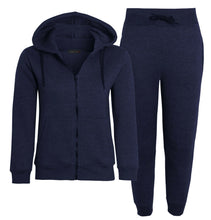 Load image into Gallery viewer, New Kids Fleece Hoodie Top & Bottoms Joggers Tracksuit Set - Navy