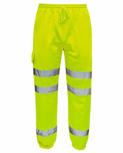Load image into Gallery viewer, Mens Hi Vis Viz Combat Trousers Workwear Jogging Bottoms - Yellow