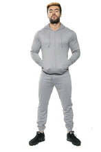 Load image into Gallery viewer, Mens Tracksuit Zip Up Hoodie Slim Fit Pants Set - Grey (AV20-015)