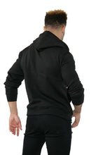Load image into Gallery viewer, Mens Fleece Soft Lined Zipper Hoodie Sweatshirt - Black