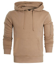 Load image into Gallery viewer, Kraftd Mens Classic Plain Hooded Sweatshirt - Mushroom