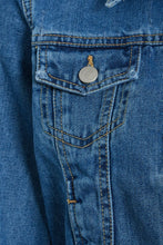Load image into Gallery viewer, Shelikes Ladies Denim Crop Style Jacket - Mid Blue