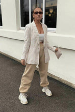Load image into Gallery viewer, Womens Cuffed Lounge Wear Sweatpants - Stone