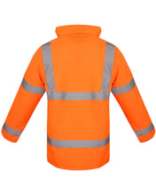 Load image into Gallery viewer, Hi Vis Parka Workwear Safety Hooded Jacket - Orange