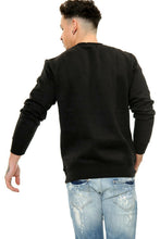 Load image into Gallery viewer, Mens Plain Casual Leisure Top Pullover - Black