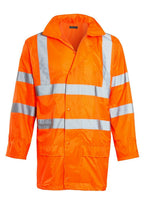 Load image into Gallery viewer, Hi Viz Mens Waterproof Rainsuit Trousers Jacket High Visibility - Hi-Visibility Orange