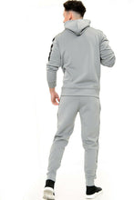 Load image into Gallery viewer, Mens Plain Hoodie Tracksuit Top Designer Slim Fit Hooded - Grey Panel Suit