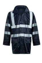 Load image into Gallery viewer, Hi Viz Mens Waterproof Rainsuit Trousers Jacket High Visibility - Hi-Visibility Navy