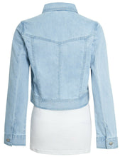 Load image into Gallery viewer, Shelikes Ladies Denim Crop Style Jacket - Bleach
